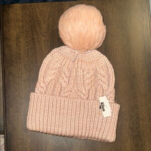 The North Face Blush Knit Beanie with Pom-Pom